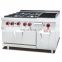 Stainless Steel Commercial 4 burner Gas Cooker With Oven