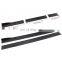 2.2 M/86 inch 6 Pcs Universal Carbon Material Lower Side Skirts Body Kit Rocker Panel Extension