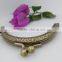KINGSO 5PCS Retro Metal Frame Purse Coin Bag Kiss Clasp Lock DIY Craft 12.5*5.5 cm Assorted Lotus Bead
