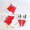Mini Christmas Hat Tableware Knife Fork Set Holder Pocket Bag Merry Christmas Party Dinner Wine Bottle Xmas Hat Decoration