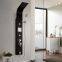 black Shower panel shower tower with rainfall body jet hanheld shower head sanitary bath system