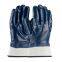 Gas and Oil Resistant Cotton Jersey Liner Safety Cuff Heavy Duty Nitrile Gloves For Oilfield