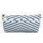 Marine Style Navy Blue Stripe Canvas Zipper Gift Pencil Bag