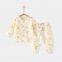 Traje de bebê de algod?o para crian?as, conjunto de 2 pe?as, manga comprida para o ver?o. Pijamas infantis e roupas para uso em casa com op??o de venda a atacado