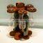 2016 hotsale Custom Shaped Carved/Curved Printed Big DIY rack display Wine Rack