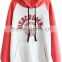 Long Sleeve Patch Pocket Color Block Graphic Hoodies Women