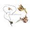 GS100 Fashion Mini Tattoo Machine Pendant Toy with Chain Golden/Silver Zinc Alloy