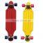 Customized color and logo of the 29inch size plastic skateboard longboard