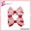 2014 Hot selling China factory wholesale heart ribbon bow hair clip for Valentine's day gift (QRJ-0015)