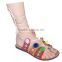 Leather footwear pompom sandals casual slip-on flip-flop India handmade slippers