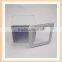 metal square tin box with clear top