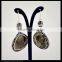LFD-047E Wholesale Pave Rhinestone Crystal Labradorite Charms Dangle Earrings Jewelry Making