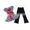 halloween baby girls wide leg trousers sets,children evil top and child striped ruffle pants set,girl long sleeve clothing set