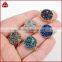 Small round titanium rainbow navy blue agate druzy geode gemstone connector from wholesale guangzhou fashion jewelry market                        
                                                Quality Choice
                                            