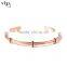 925 sterling silver rose gold jewelry customer design engraving bangle women modern bracelet