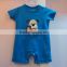 100% cotton jersey baby romper with cut embroidery