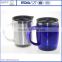 Wholesale transparent 16oz plastic coffee tumbler coffee mug with handle