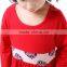 New Design Cotton Long Sleeve Girls Frocks for Christmas Day Children Clothing