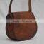 Real Goat Leather Vintage Messenger Shoulder Bag Cross Body Satchel Sling Purse Shopping Carry Bag
