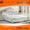 Good cheap white synthetic leather latest double bed designs sale for living room                        
                                                Quality Choice