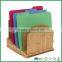 Fuboo Bamboo desktop folder organizer with 5-tier