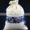 Blue and white porcelain popular cheap jute drawstring bag for promoting                        
                                                                                Supplier's Choice