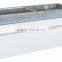 large capacity concave curve freezer display for frozen food