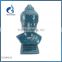 Blue color porcelain wholesale buy mini ceramic buddha head statue