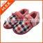Latticed cotton fabric ankle boot slipper