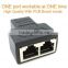 RJ45 Female to Female Network Adapter 1 to 2 Port Female CAT 5/CAT 6 LAN Ethernet Socket Connector