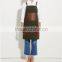 Hign Quality Barista Apron, Work Apron ,Navy Canvas with Black Leather Strap Apron
