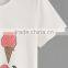 T-shirts latest fashion design women clothing White Ice Cream Print T-shirt