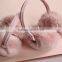Irresistible Style Cute Pink Color Rex Rabbit Fur Ear Muff Fur Earflap Winter