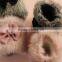 Korea Style Rabbit Fur Hand Wrist Warmers Bow Real Rabbit Fur Cuff