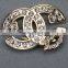 metal zinc gold brooches pin with colorful glasses