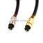 High quality digital audio toslink cable gold with black 15m
