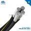 service drop ABC cable aluminum overhead Cable with PE PVC or XLPE Insulation 35mm2 aluminum cable