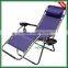 Black Garden Folding Reclining Chair Zero Gravity Chair With Table
