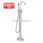 Floor mounted tub filler brass shower handset faucet bathroom