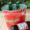 Customize gold dots frosted commer cialstainless steel colorful metal ice bucket