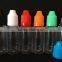 clear plastic dropper bottle with child proof cap for e-liquid, e-cigarette