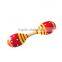 promotional baby toys hand bell wooden rattle