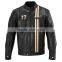 Motorbike Stripes Style Leather Jacket/ PW-JK-359