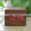 Digital desk clock wooden LED alarm clock