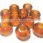 AAA Hessonite Color Quartz Stylist Roundel Big Hole Beads