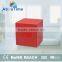 2016 new red design usb square led wooden clock