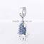 S359 Globalwin Silver Jewelry Wholesale Micro Stone Paved Octopus Design Sea Life Sterling Silver DIY Charm