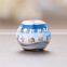 D165 925 enamel blue silver charm,white letters bracelet beads for sale