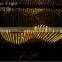 Hot sale modern crystal fiber chandelier,decoration hanging chandelier light