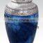 new stylish metal blue urns for decoration | silver standing floor urns | urns for funerals